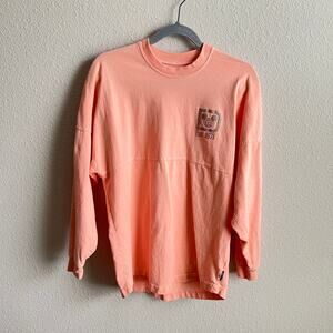 Walt Disney World Rose Gold Spirit Jersey Women's XS Glitter Mickey Mouse Flaw